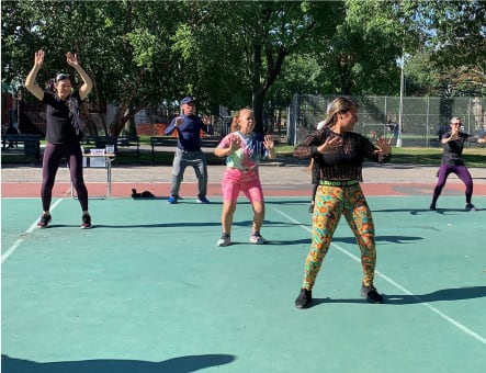 alexa dancing with people